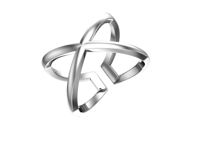 Кольцо на фалангу из серебра без вставок