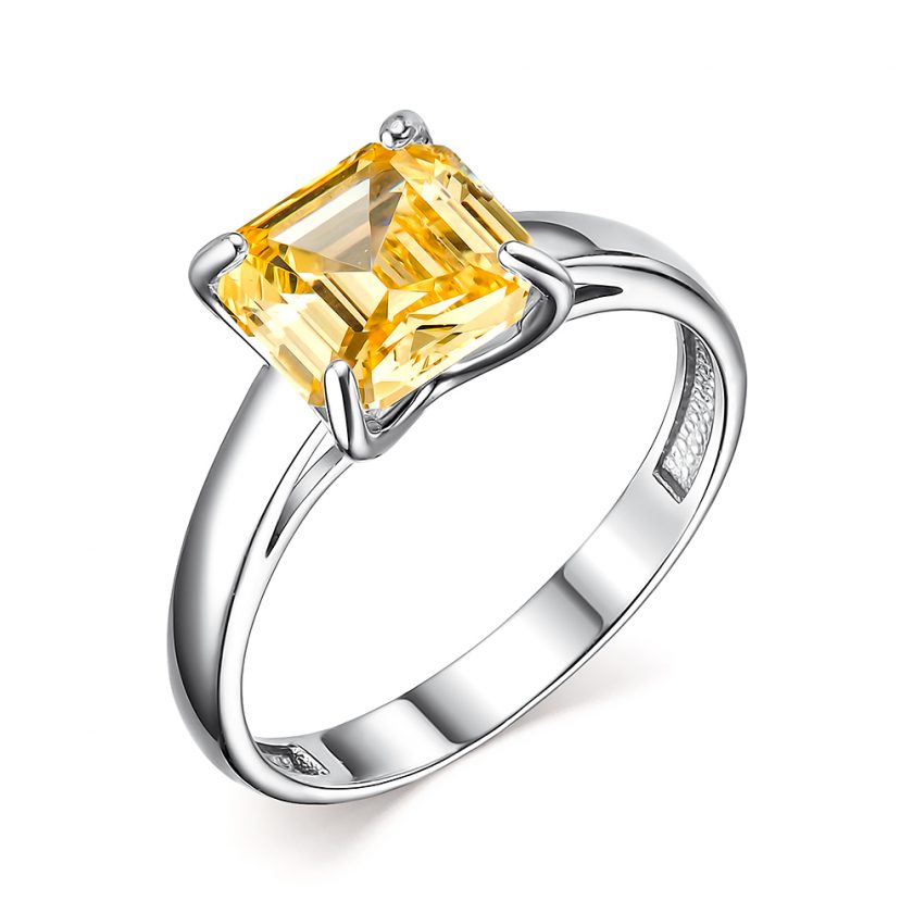 Кольцо «TOSYA PREMIUM» с желтым фианитом Diamond